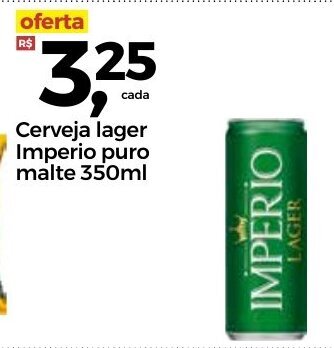 Frangolândia Cerveja Lager Imperio puro malte 350ml oferta