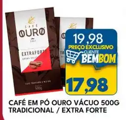 Rancho Bom Supermercados Café em pó ouro vácuo tradicional / extra forte oferta
