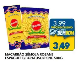 Rancho Bom Supermercados Macarrão Sêmola Rosane oferta