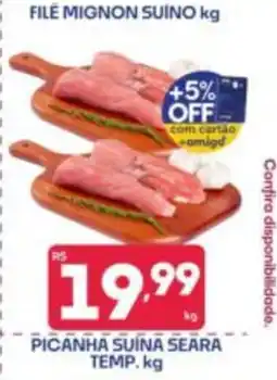 Supermercados Avenida filé mignon suíno oferta