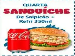Rancho Bom Supermercados Quarta sanduíche de salpicão + refri oferta