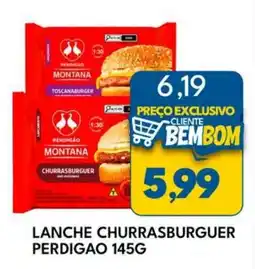 Rancho Bom Supermercados Lanche churrasburguer perdigao oferta
