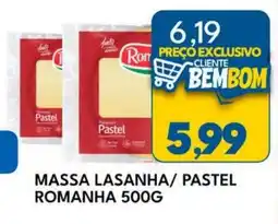 Rancho Bom Supermercados Massa lasanha/ pastel romanha oferta