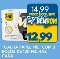 Rancho Bom Supermercados toalha papel mili oferta