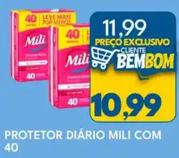 Rancho Bom Supermercados protetor diário mili oferta