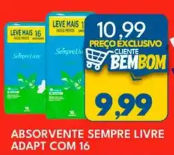 Rancho Bom Supermercados Absorvente sempre livre adapt com 16 oferta