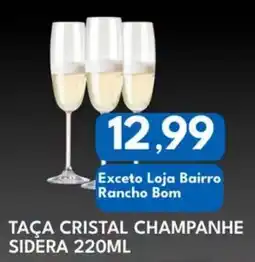 Rancho Bom Supermercados Taça cristal champanhe sidera oferta