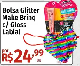 Supermercado Dalben bolsa glitter make brinq c/ gloss labial oferta