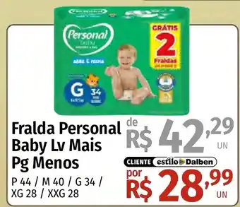 Supermercado Dalben Fralda personal baby lv mais pg menos oferta