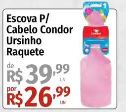 Supermercado Dalben Escova P/ Cabelo Condor Ursinho Raquete oferta