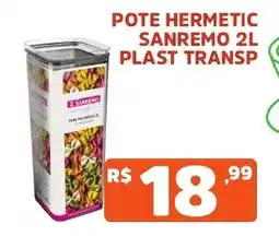 Supermercados Pague Menos Pote hermético sanremo oferta