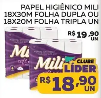 Lider Atacadista Papel higiênico mili oferta