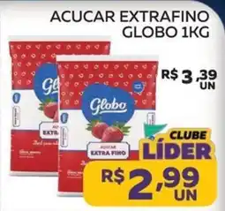Lider Atacadista Acucar extrafino globo oferta