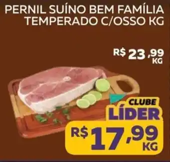 Lider Atacadista Pernil suíno bem família temperado oferta