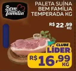 Lider Atacadista Paleta suína bem família temperada oferta