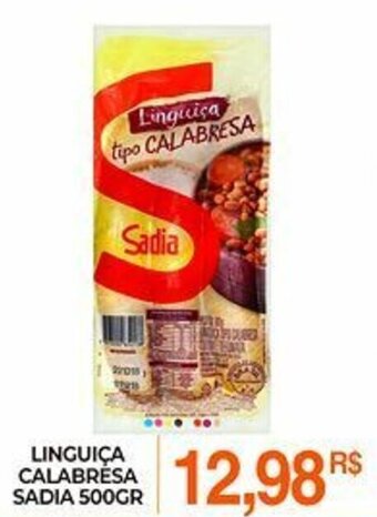 Mercadão Atacadista Linguica Calabresa Sadia 500g oferta