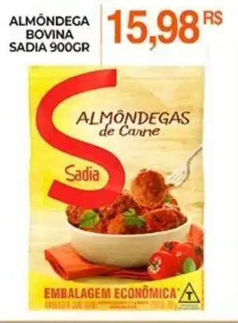 Mercadão Atacadista Almondega Bovina Sadia 900g oferta