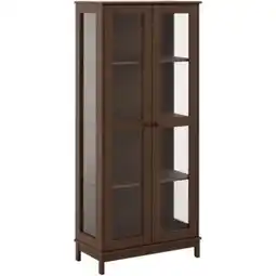 Benoit Cristaleira Finestra Essência 2 Portas com Vidro Madeira Maciça 180 x 80 x 41cm oferta
