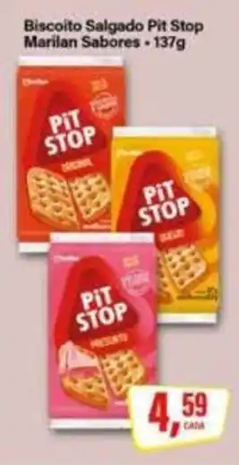Rede Supermarket Biscoito Salgado Pit Stop Marilan oferta