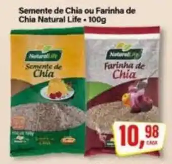 Rede Supermarket Semente de Chia ou Farinha de Chia Natural Life oferta