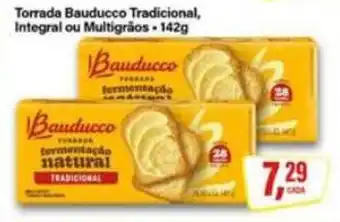 Rede Supermarket Torrada Bauducco Tradicional, Integral ou Multigrãos oferta