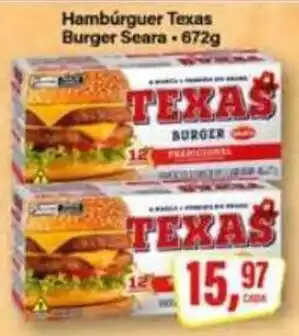 Rede Supermarket Hambúrguer Texas Burger Seara oferta