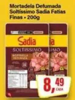 Rede Supermarket Mortadela Defumada Soltissimo Sadia Fatias Finas oferta