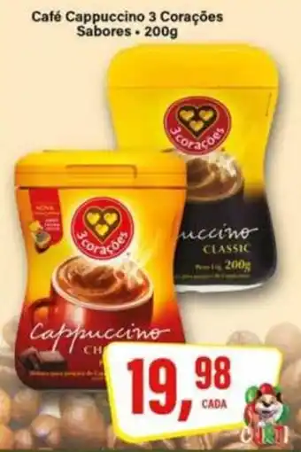 Rede Supermarket Café Cappuccino 3 Corações Sabores oferta