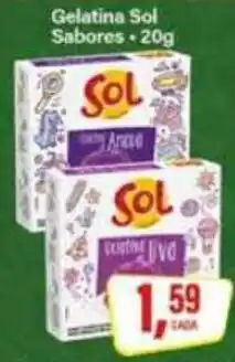 Rede Supermarket Gelatina Sol Sabores oferta