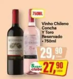 Rede Supermarket Vinho Chileno Concha Y Toro Reservado oferta