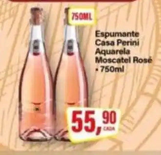 Rede Supermarket Espumante Casa Perini Aquarela Moscatel Rosé oferta