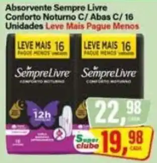 Rede Supermarket Absorvente Sempre Livre Conforto Noturno C/ Abas oferta