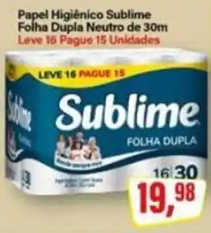 Rede Supermarket Papel Higiênico Sublime Folha Dupla Neutro oferta