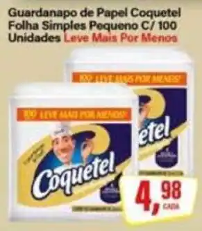 Rede Supermarket Guardanapo de Papel Coquetel Folha Simples Pequeno oferta