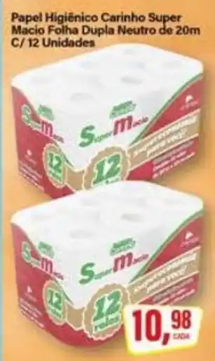 Rede Supermarket Papel Higiênico Carinho Super Macio Folha Dupla Neutro oferta