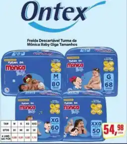 Rede Supermarket Fralda Descartável Turma da Mônica Baby Giga Tamanhos oferta