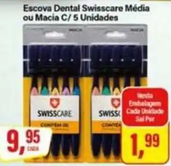 Rede Supermarket Escova Dental Swisscare Média ou Macia oferta