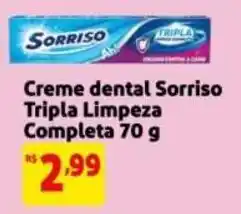 Mercado Extra Creme dental Sorriso Tripla Limpeza Completa oferta