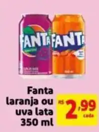 Mercado Extra Fanta laranja ou uva lata oferta