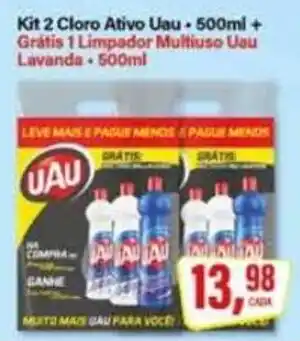 Rede Supermarket Kit 2 Cloro Ativo Uau oferta