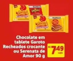 Mercado Extra Chocolate em tablete garoto recheados ou serenata de amor oferta