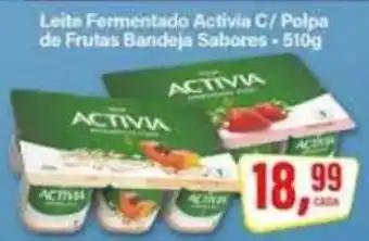 Rede Supermarket Leite Fermentado Activia C/ Polpa de Frutas Bandeja Sabores oferta