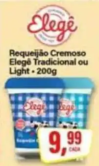 Rede Supermarket Requeijão cremoso elegê tradicional ou light oferta