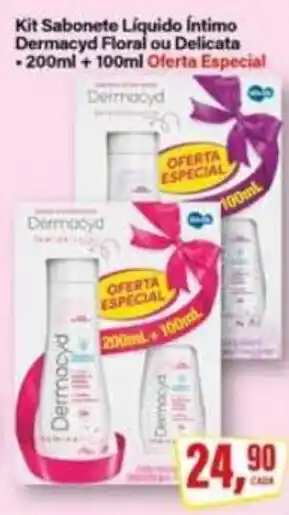 Rede Supermarket Kit Sabonete Líquido Íntimo Dermacyd Floral ou Delicata oferta
