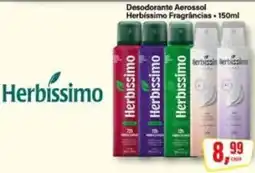 Rede Supermarket Desodorante Aerossol Herbíssimo Fragrâncias oferta