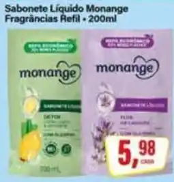 Rede Supermarket Sabonete Líquido Monange oferta