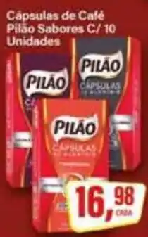 Rede Supermarket Cápsulas de Café Pilão Sabores C/ 10 Unidades oferta