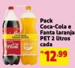 Mercado Extra Pack coca-cola e fanta laranja oferta