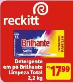 Mercado Extra Detergente em pó Brillante Limpeza Total oferta