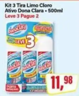 Rede Supermarket Kit 3 Tira Limo Cloro Ativo Dona Clara oferta